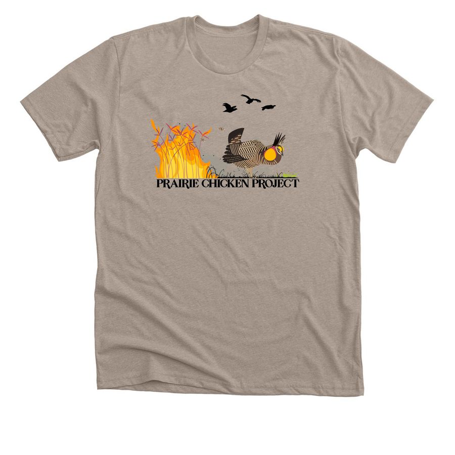PCP Fire Tee, a Heather Stone Premium Unisex Tee