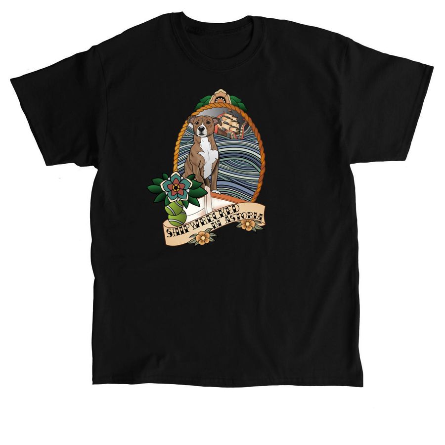 PTB Shipwrecked In Astoria, a Black Classic Unisex Tee
