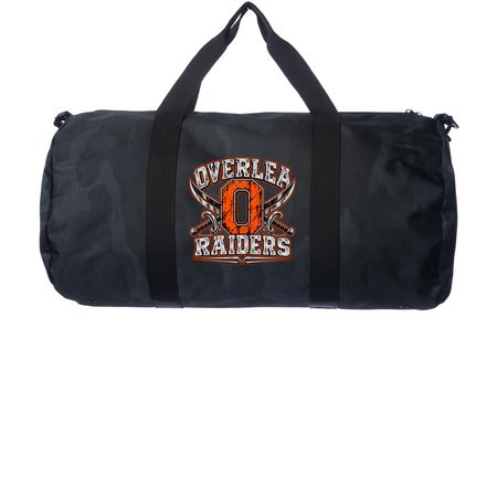 Protect the O - duffle&nbsp;, a Black Camo Day Tripper Duffel Bag (back-view)