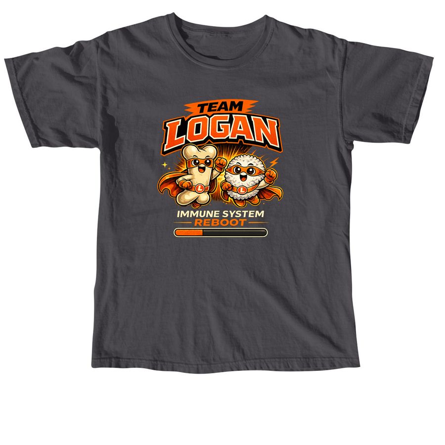 Team Logan - Bone Marrow Transplant&nbsp;, a Graphite Comfort Colors Unisex Tee