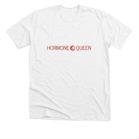 Hormone Queen - Red Logo Apparel, a Solid White Blend Premium Unisex Tee