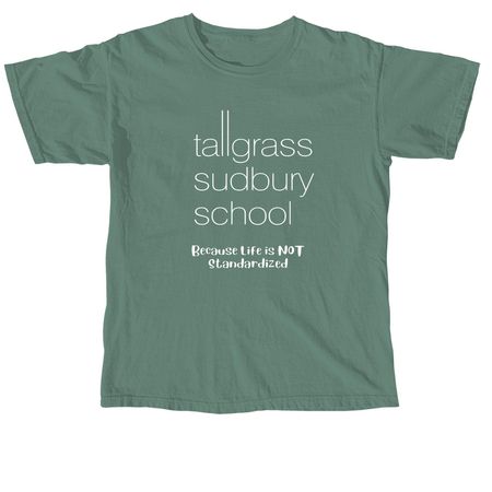 Basic Tallgrass Logo and Tagline T, a Light Green Comfort Colors Unisex Tee