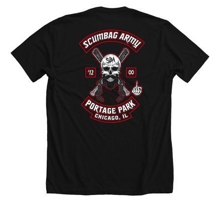 SBA WBHB, a Solid Black Blend Premium Unisex Tee (back-view)