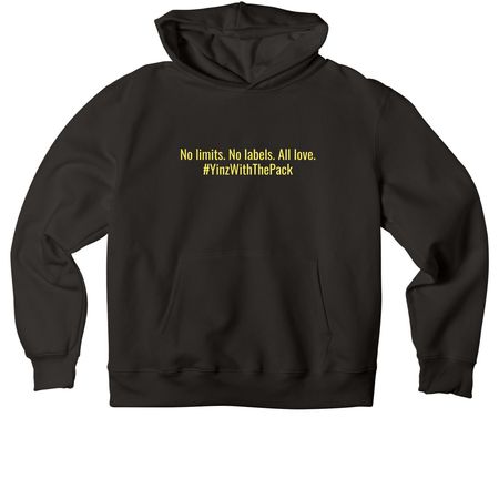 Yinz Edition, a Black Premium Heavyweight Pullover Hoodie