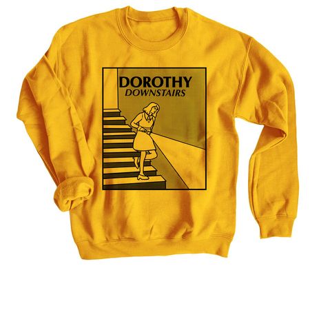 Alley Painter Dorothy Design, a Gold Crewneck Sweatshirt