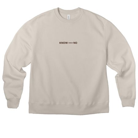 know collection, a Dust Premium Heavyweight Crewneck Sweatshirt