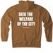 South Side Signature, a Saddle Heavyweight Pullover Hoodie (back-view)