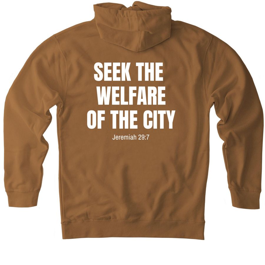 South Side Signature, a Saddle Heavyweight Pullover Hoodie (back-view)
