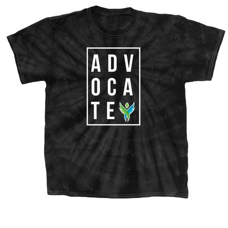 ADVOCATE TEE - Autism Acceptance Month, a Black Classic Tie Dye Tee