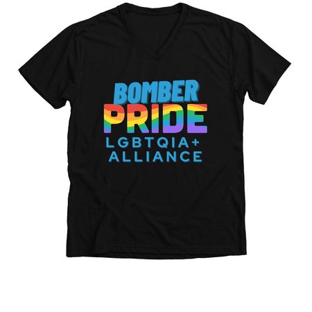 Bomber Pride Classic Logo Apparel (Set Two), a Solid Black Blend Premium V-Neck Tee