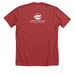 Swallow Set Free - White design, a Heather Canvas Red Premium Unisex Tee (back-view)