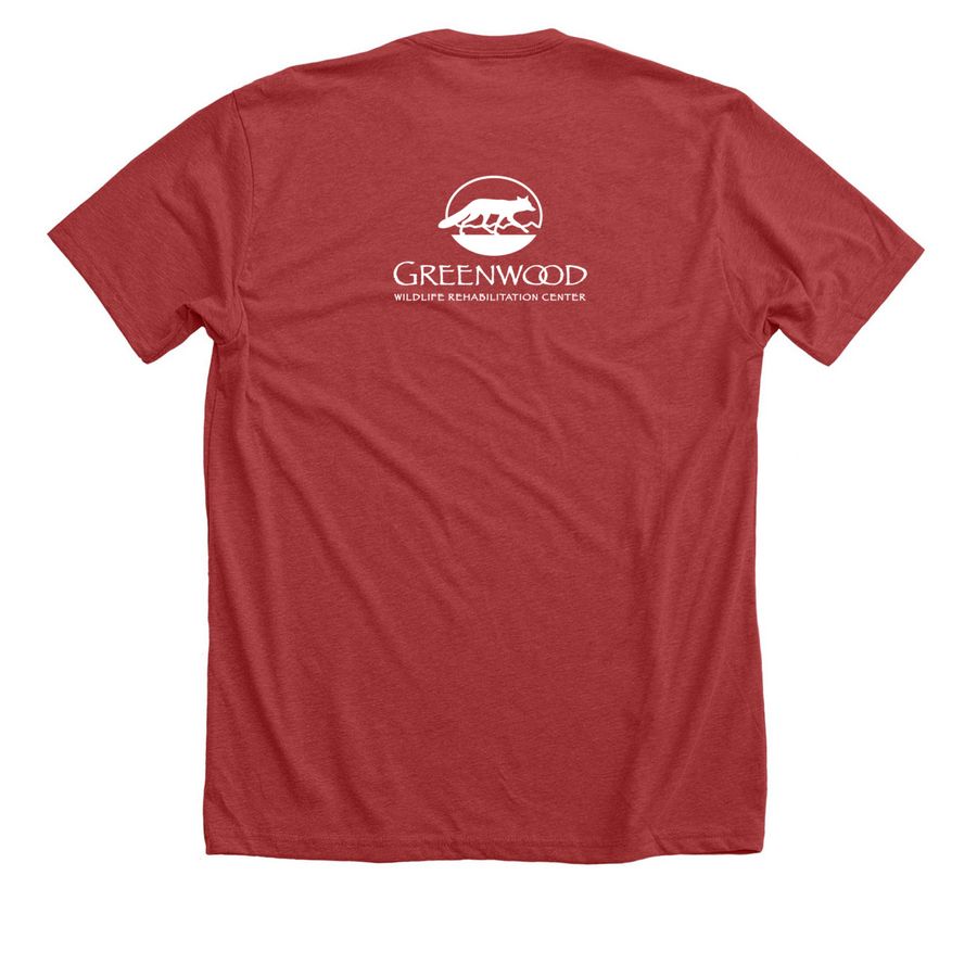 Swallow Set Free - White design, a Heather Canvas Red Premium Unisex Tee (back-view)