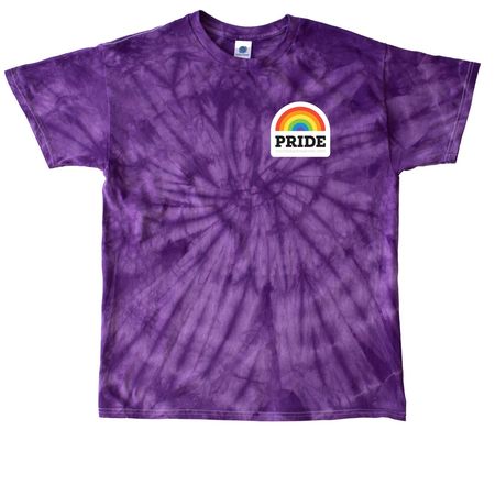 TB PRIDE Pocket Tee, a Purple Classic Tie Dye Tee