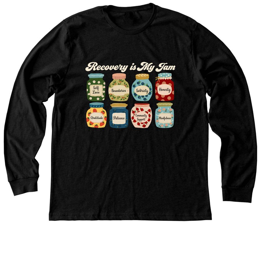 Recovery Recipe, a Black Heather Premium Long Sleeve Tee