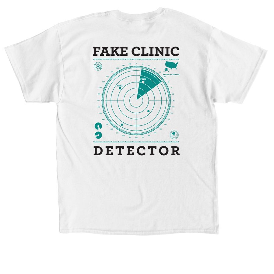 Fake Clinic Detector Squad | Spotlight, a White Classic Unisex Tee (back-view)
