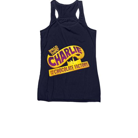 Charlie and the Chocolate Factory, a Navy Women's Racerback