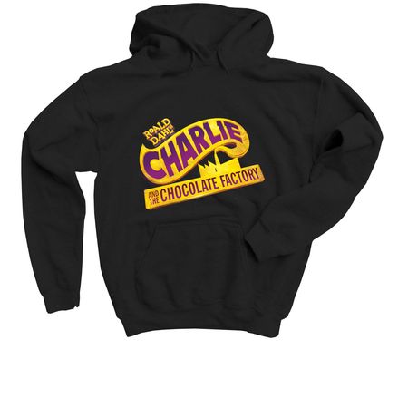 Charlie and the Chocolate Factory, a Black Youth Pullover Hoodie