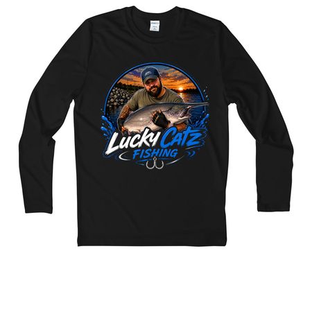Lucky Catz UV shirts, a Black Youth UV Performance Long Sleeve Tee