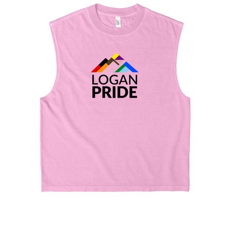 LPF Tanks, a Faded Powder Pink Heavyweight Garment Dye Muscle Tee
