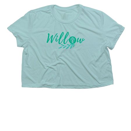 Willow by Oaks Recovery, a Dusty Blue Women?s Flowy Cropped Tee