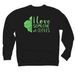 I love someone with CLOVES, a Black Midweight Crewneck Sweatshirt