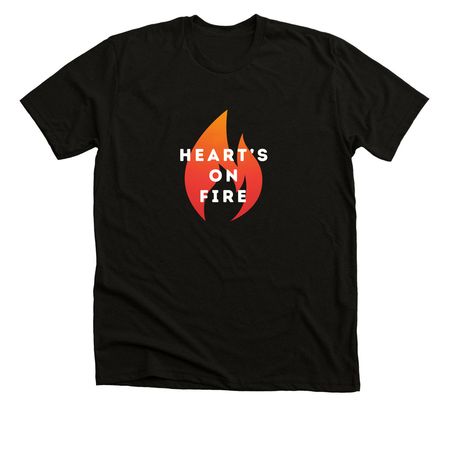 Heart's On Fire Logo, a Solid Black Blend Premium Unisex Tee