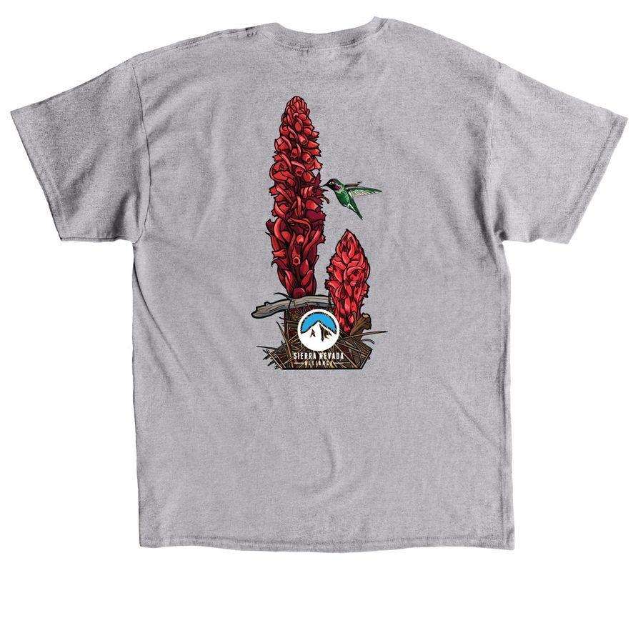 Snow Plant (Back of shirt) - SNA Apparel, a Sport Grey Classic Unisex Tee (back-view)