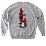 Snow Plant (Back of shirt) - SNA Apparel, a Sport Grey Softstyle Crewneck Sweatshirt (back-view)