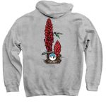 Snow Plant (Back of shirt) - SNA Apparel, a Sport Grey Pullover Hoodie (back-view)