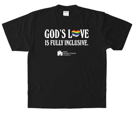 God's Love ? Pride 2026, a Black Heavyweight Garment Dye Tee