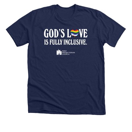 God's Love ? Pride 2026, a Solid Navy Blend Premium Unisex Tee