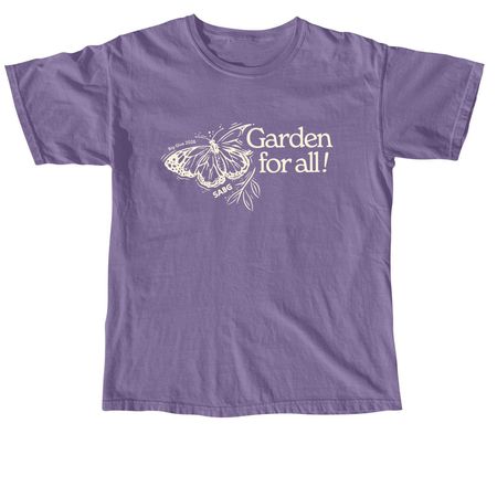 SABG Big Give Garden for All, a Grape Comfort Colors Unisex Tee