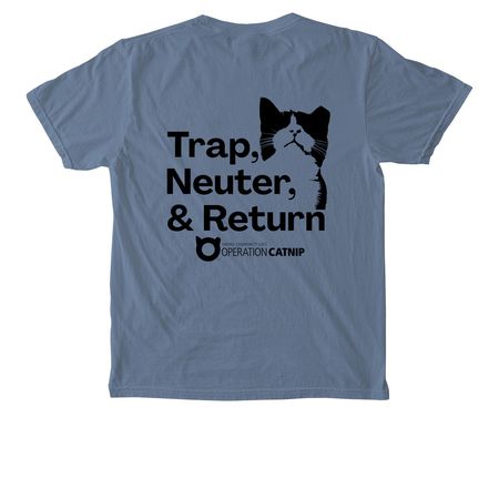 TNR Pocket Tee, a Blue Jean Comfort Colors Pocket Tee (back-view)