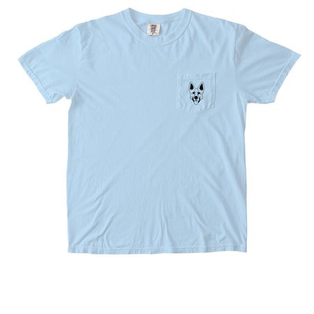 Canine Coach Academy Pocket T, a Chambray Comfort Colors Pocket Tee