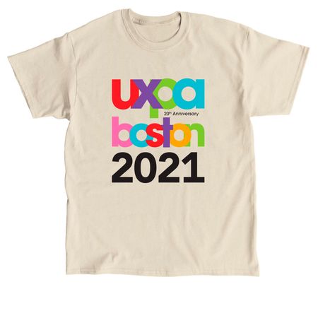 UXPA Boston Annual Conference T-Shirt (2021), a Sand Classic Unisex Tee