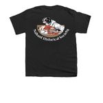 Milo, a Black Youth Unisex Tee (back-view)