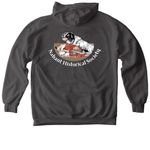 Milo, a Pepper Comfort Colors Pullover Hoodie (back-view)