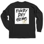 Raising money for our cancer kids, a Black Classic Long Sleeve Tee (back-view)