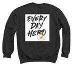 Raising money for our cancer kids, a Black Crewneck Sweatshirt (back-view)