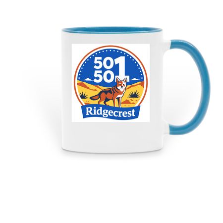 Ridgecrest 50501 Coffee Mugs, a Light Blue Two-Tone Ceramic Mug