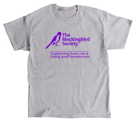 Mockingbird Society Apparel - Purple Logo, a Sport Grey Classic Unisex Tee