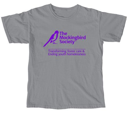 Mockingbird Society Apparel - Purple Logo, a Granite Comfort Colors Unisex Tee