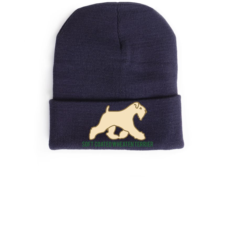 SCWTCA &nbsp;Embroidered Running Wheaten Hats!, a Navy Cuffed Beanie