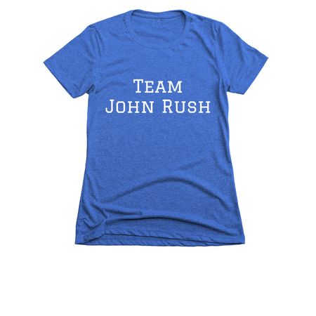 Team John Rush - Peace Love Autism, a Royal Women's Slim Fit Tee