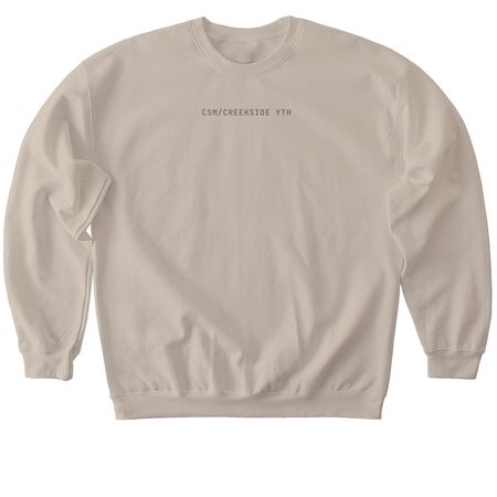 CREEKSIDE STUDENTS MINISTRY Drop #001, a Sand Softstyle Crewneck Sweatshirt