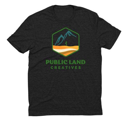 Public Land Creatives, a Space Black Allmade Eco Triblend Unisex Tee