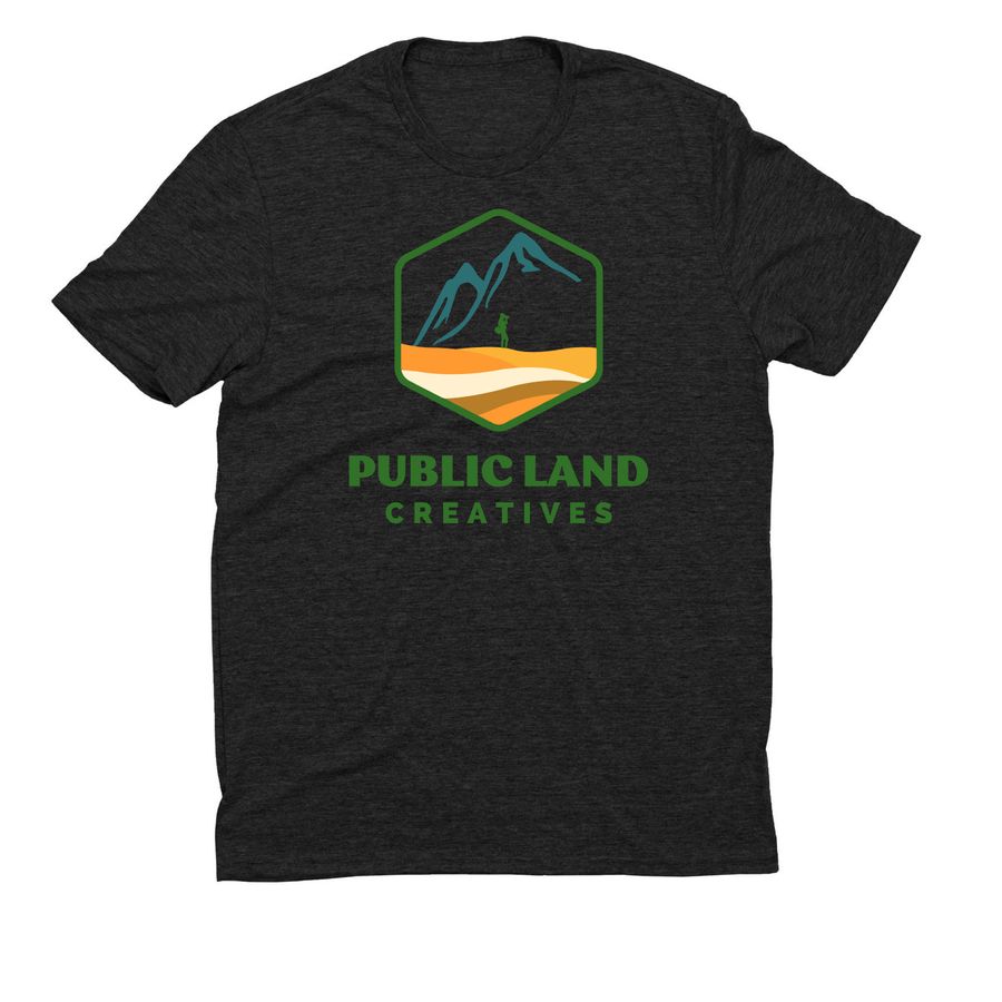 Public Land Creatives, a Space Black Allmade Eco Triblend Unisex Tee