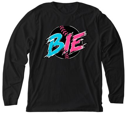 BIE "Elite Quote" Softball, a Solid Black Blend Premium Long Sleeve Tee