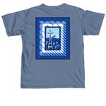 "In with the Rain" Logo Shirt, a Blue Jean Comfort Colors Unisex Tee (back-view)