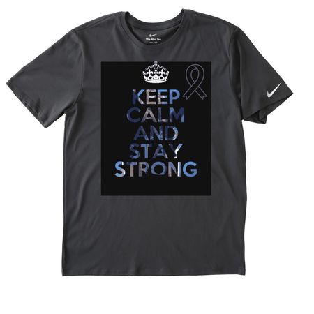 Strength to Fight On, a Anthracite Nike Dri-FIT Jersey Blend Performance Tee